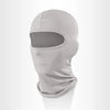 Gray windproof full face balaclava for motorcycle, ski, and outdoor use
