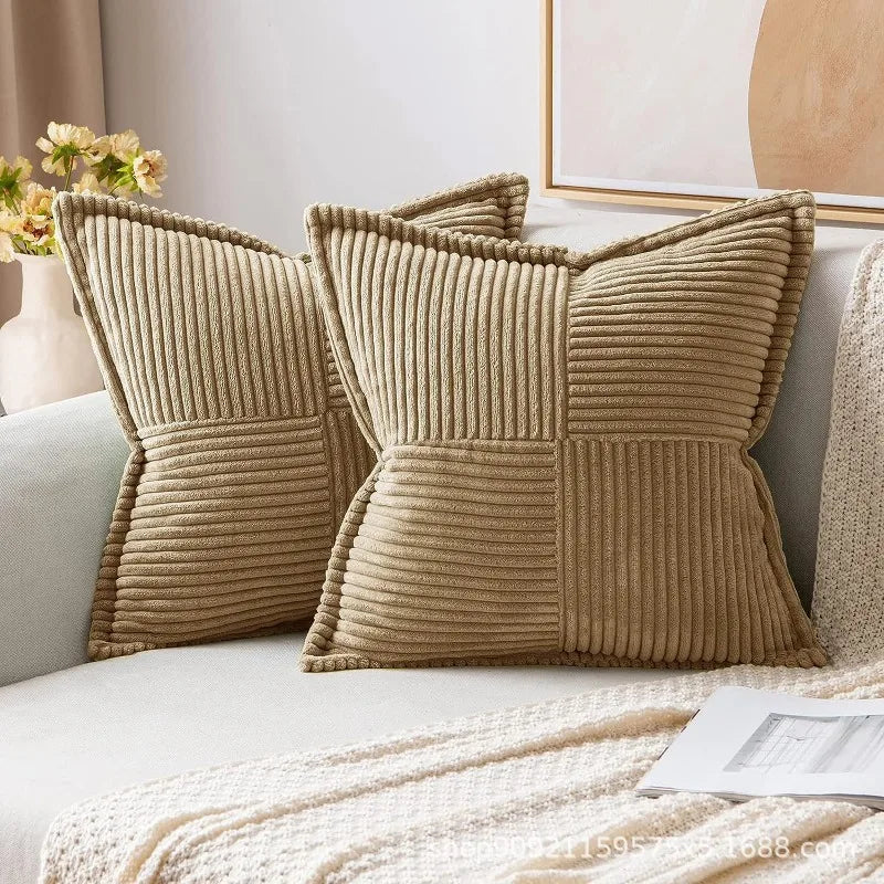 Corduroy Lumbar Pillow Cover for Office and Home
