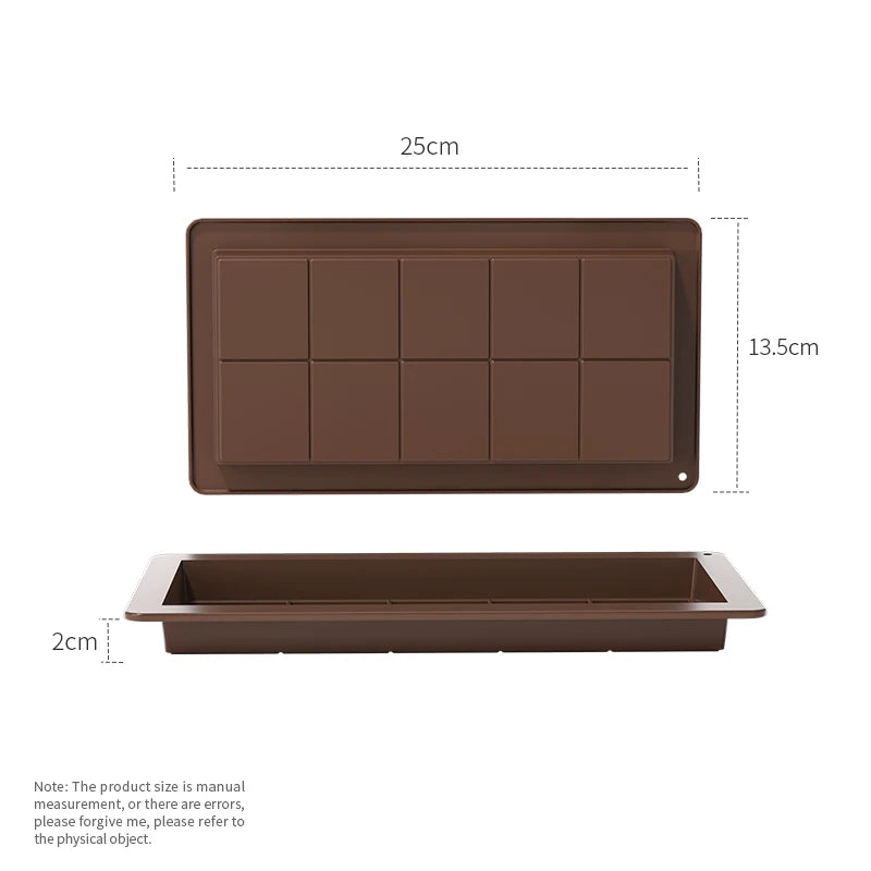Deep Silicone Chocolate Bar Mold for Homemade Candy & Desserts
