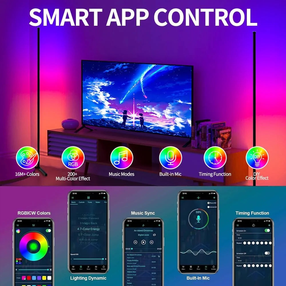 Smart RGB Corner Floor Lamp