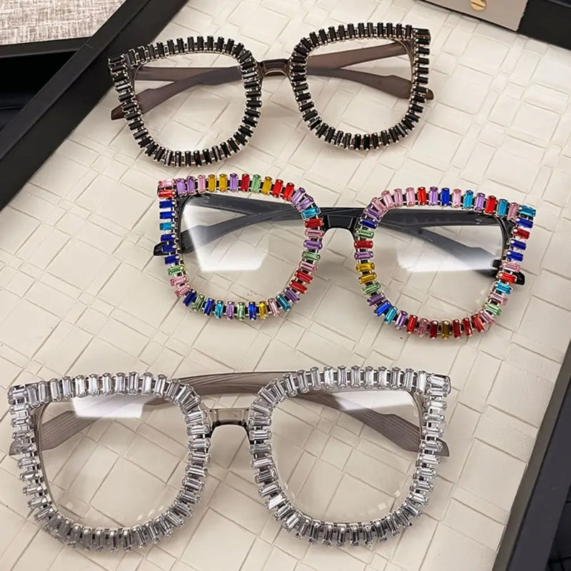 Rhinestone-Embellished Gradient Sunglasses