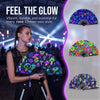 Holographic Folding Hand Fan with UV Glow Effect