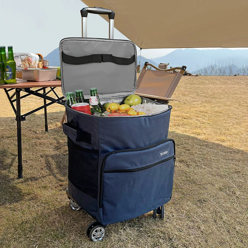 40L Rolling Cooler Bag with Wheels