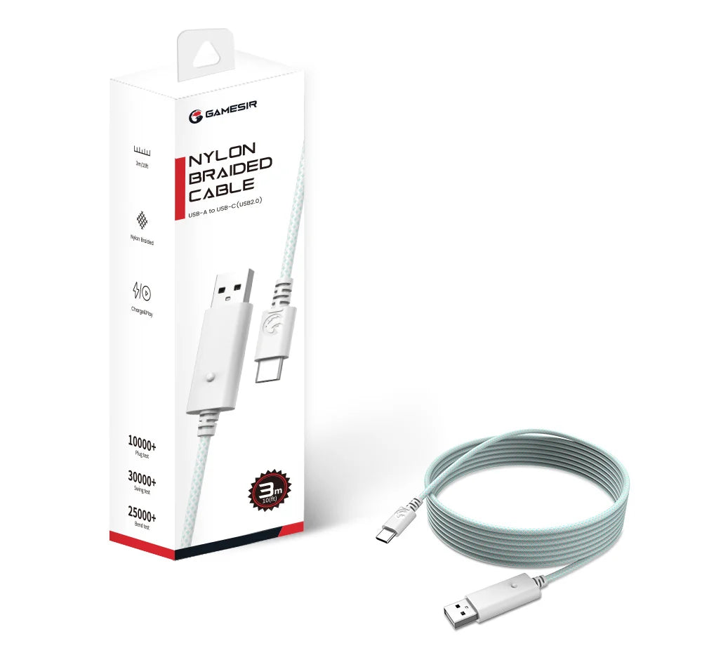 GameSir 3m Nylon Braided USB-C Cable for Controllers