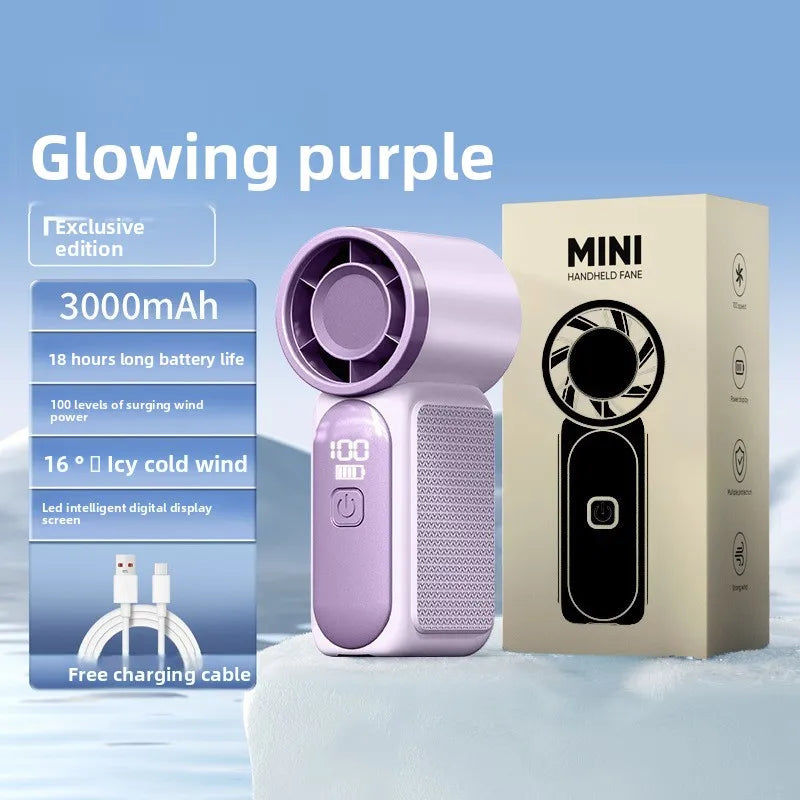 High-Velocity USB Handheld Fan