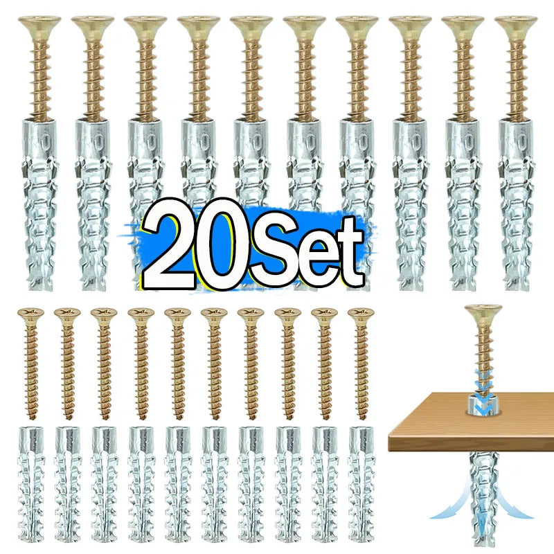 Heavy-Duty Serrated Expansion Screws with Anchor Tubes