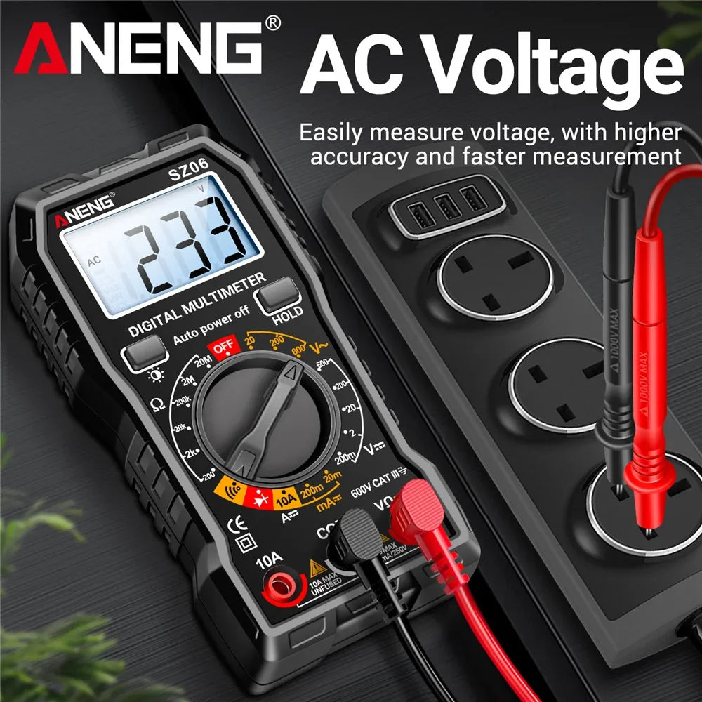 Compact Digital Multimeter with 2000-Count Accuracy for Home and Electrical Work