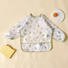 Waterproof Long-Sleeve Baby Bib with Catch-All Pocket