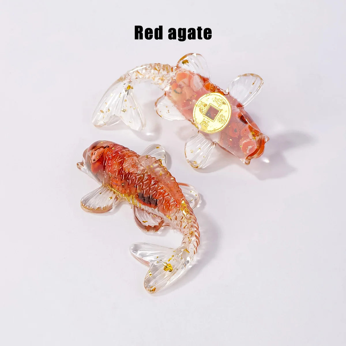 Natural Crystal Goldfish Figurine Feng Shui Decor