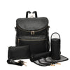 Leather-Look 20L Diaper Backpack with Stroller Straps