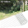 Galvanized hexagonal wire mesh for garden and farm use, shown in a close-up view.