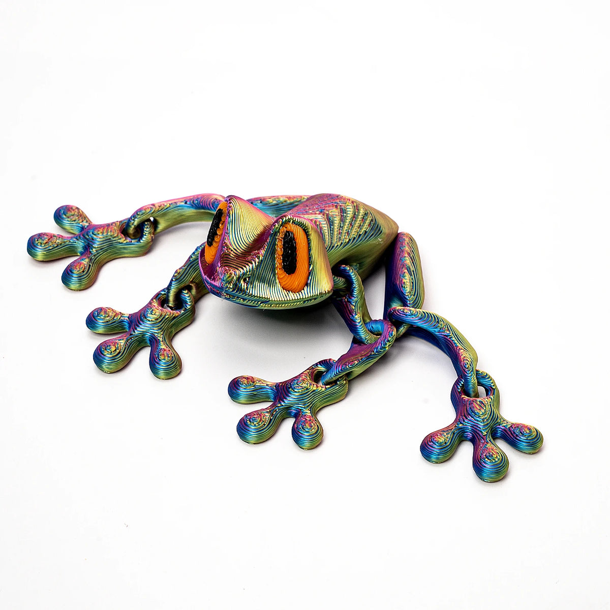 Magnetic Articulated Frog Fidget Toy – 3D Printed Desk Decor