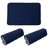 Navy quilted headrest protector covers for a recliner