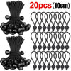 20 pieces of black heavy duty bungee cords with elastic ball ends, 10cm long.