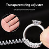 Invisible Ring Size Reducer with Spiral Spring Tightener