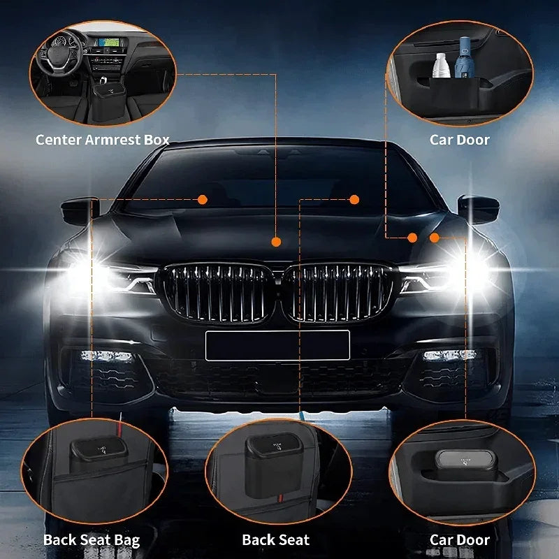 Compact Leak-Proof Car Trash Can
