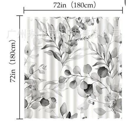 Double-Layer Waterproof Shower Curtain with Snap-In Liner