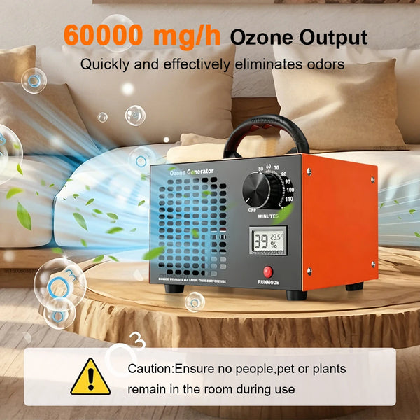 High-Capacity Ozone Air Purifier with Timer