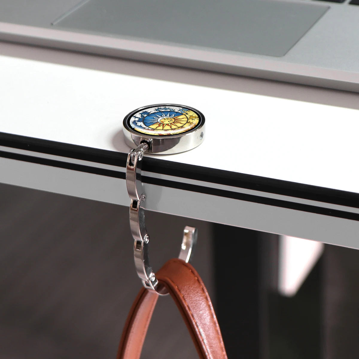 Portable Metal Purse Hook for Tables and Counters