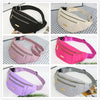 Eine Kollektion von Damen-Sport-Fanny Packs in Schwarz, Beige, Pink und Lila.