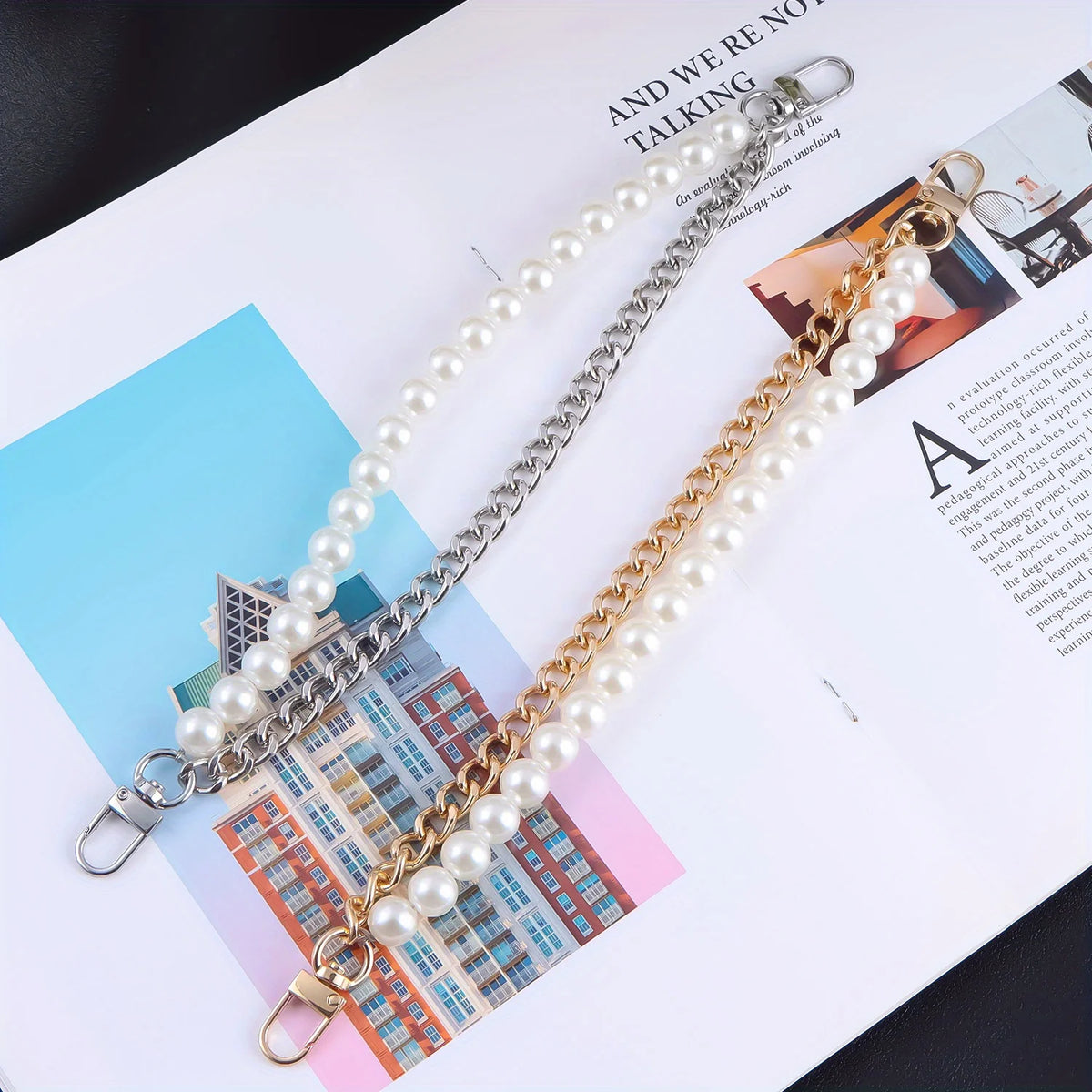 Pearl Purse Chain Handle for Bags and Handbags