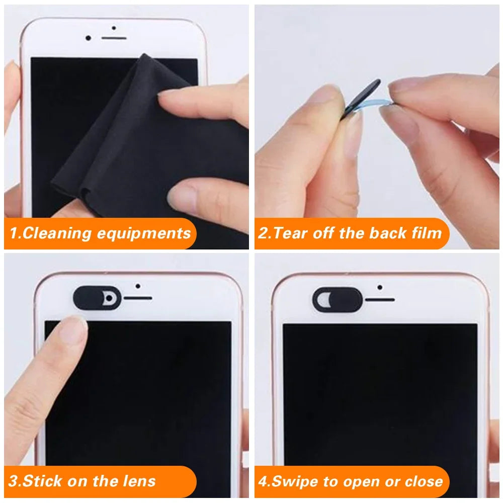 Ultra-Thin Webcam Privacy Cover for Laptops, Tablets & Phones