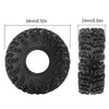 Black Swamp Claw mud terrain tire for 1/18 and 1/24 RC crawlers, shown in cross-section.