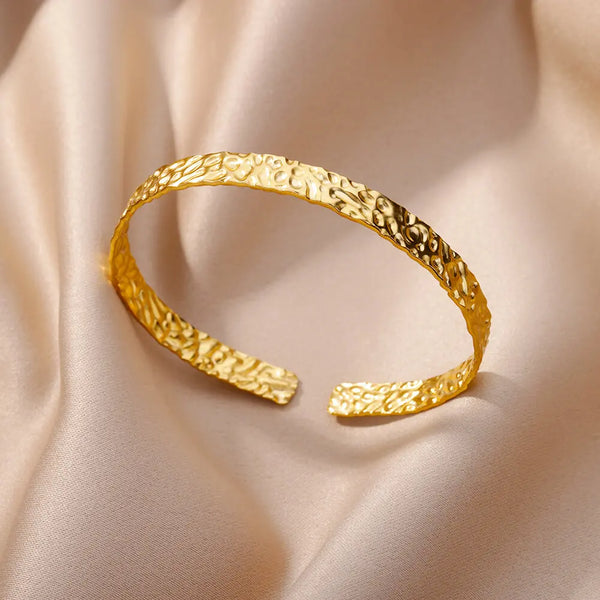Verstellbares Armband aus Edelstahl mit Goldton
