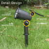 Solar-Powered RGB LED Landscape Spotlight