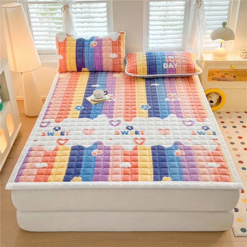 Quilted Velvet Mattress Topper