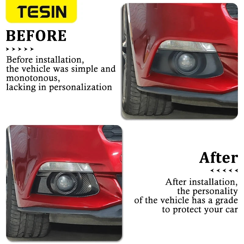 ABS Fog Light Trim Covers for Ford Mustang 2015-2017