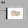 A transparent LED tracing light for artists showing a drawing of a bear.