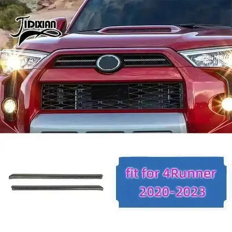 Carbon fiber trim kit for Toyota 4Runner featuring a grille and bumper replacement.