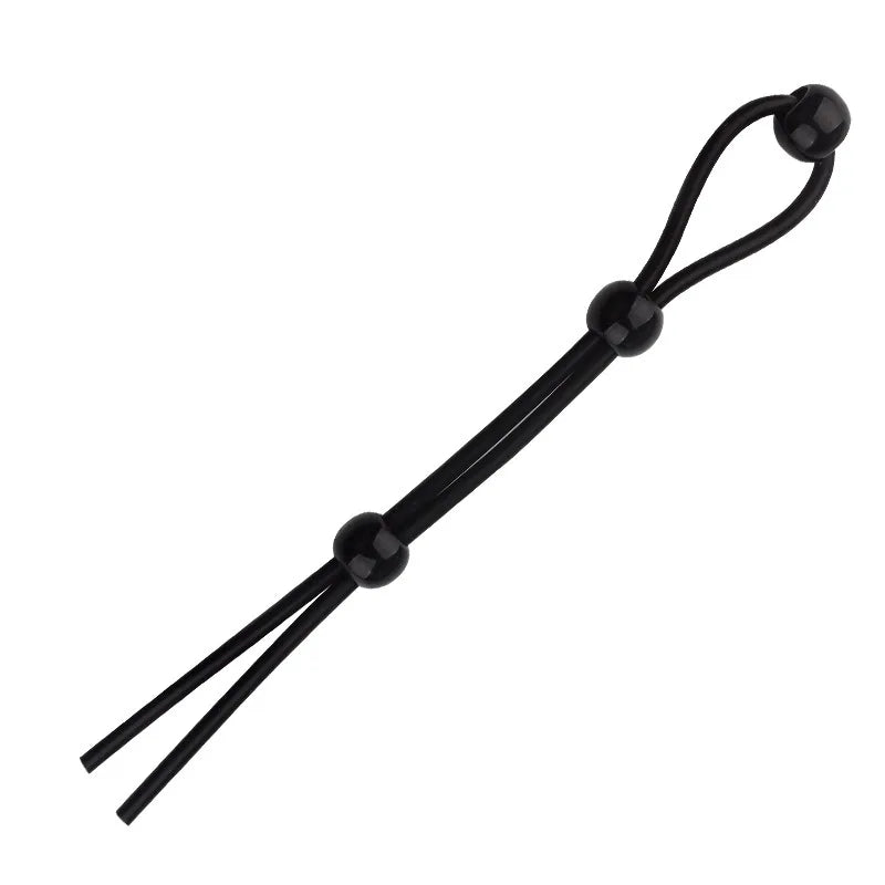 Black silicone cock ring designed for endurance and firmer erections
