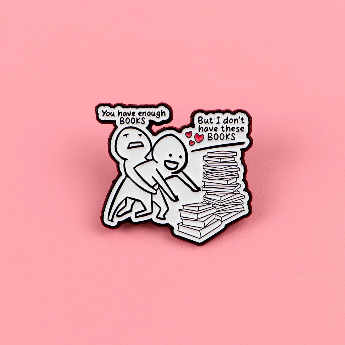 Just One More Chapter Enamel Pin for Book Lovers