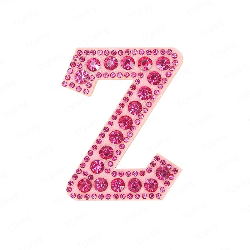 Pearl Rhinestone Letter Patches – Iron-On 3D DIY Embellishments