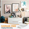 Damage-free hanging and decorating reusable double-sided adhesive strips for frames and decor