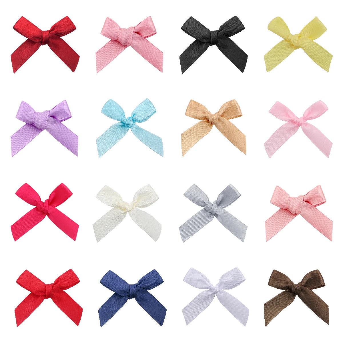 Satin Ribbon Bows for Crafts and DIY Projects (50-Pack)