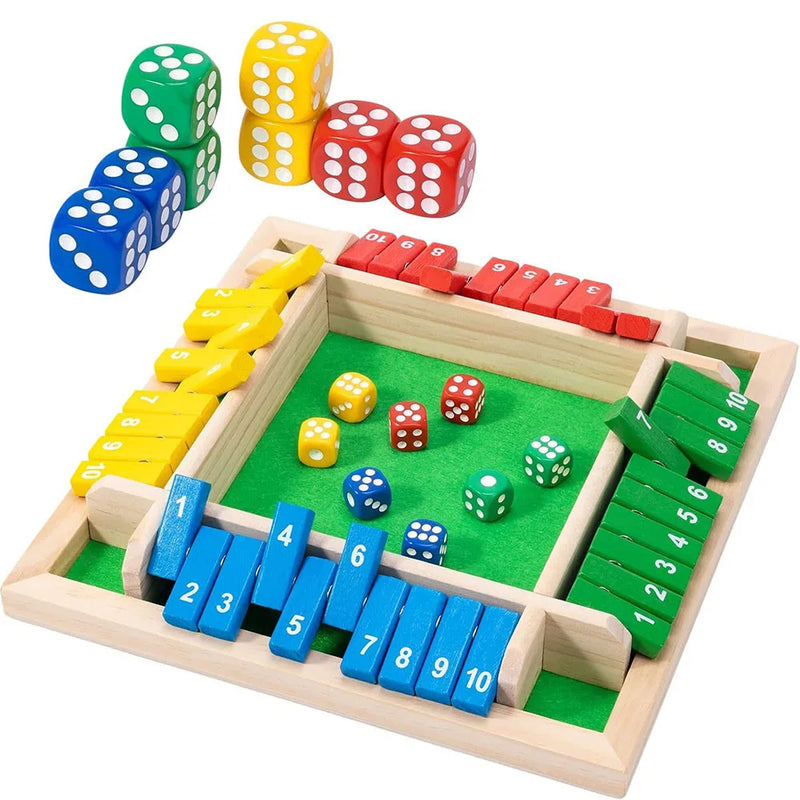 Classic Wooden Shut The Box Dice Game