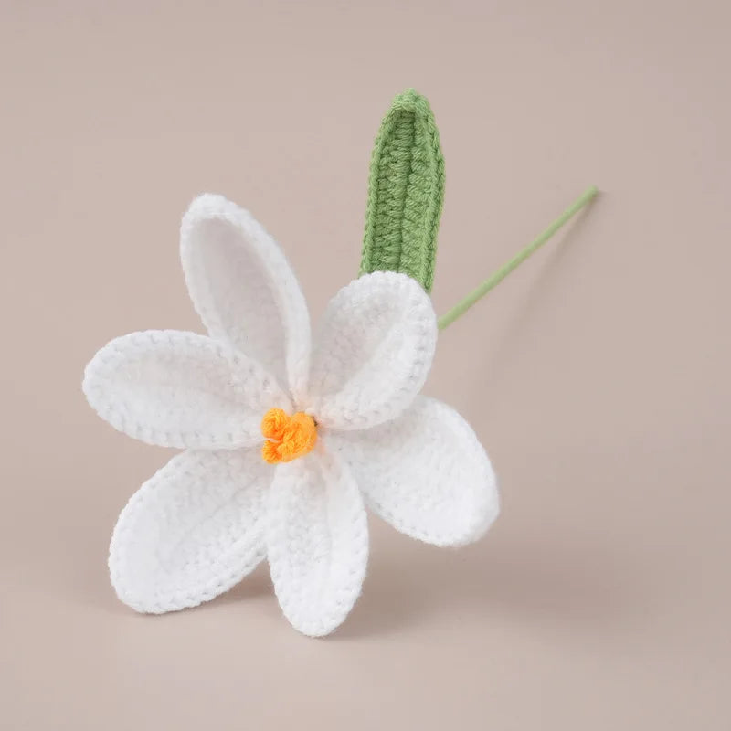 Handcrafted Crochet Tulip Bouquet – Artificial Knitted Flowers for Home Décor & Gifting