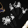 Elegant Floral Hair Stick — Pearl Flower Hairpin for Weddings & Parties