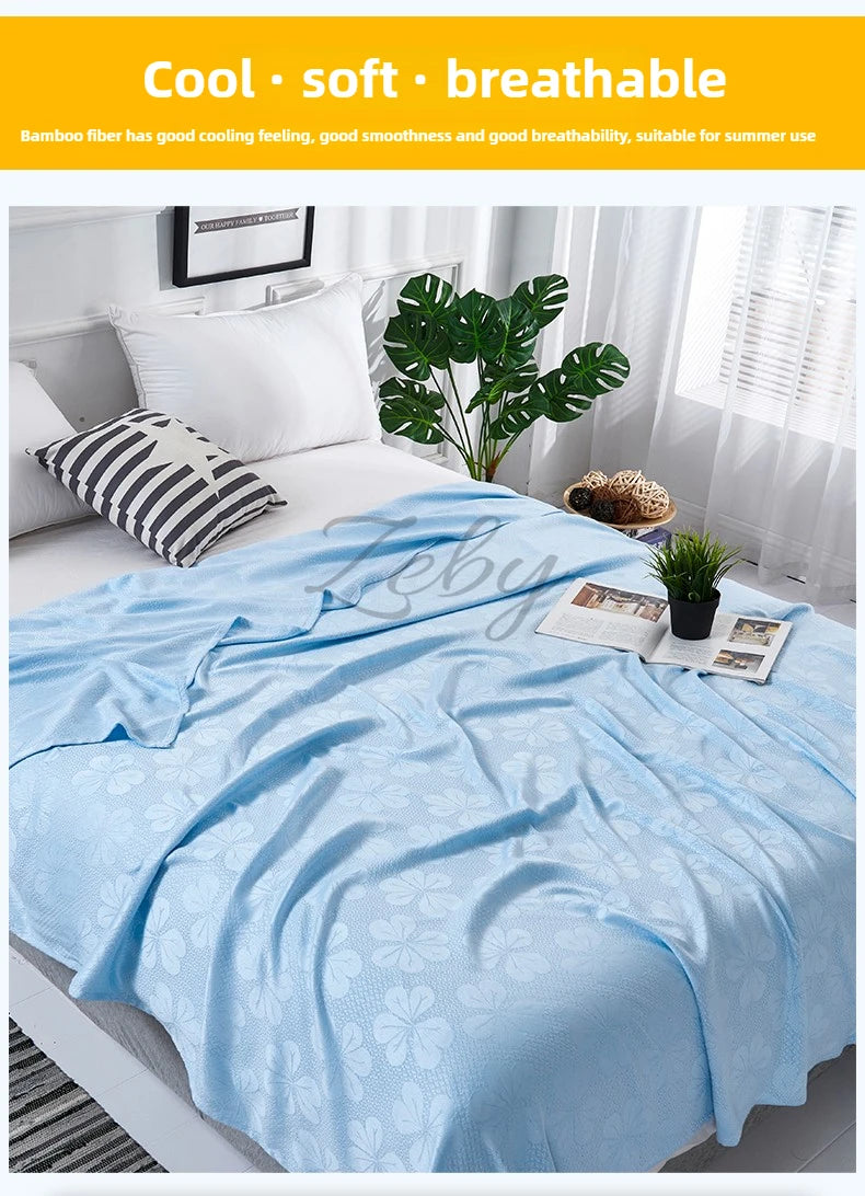 Bamboo Fiber Cooling Blanket for Summer