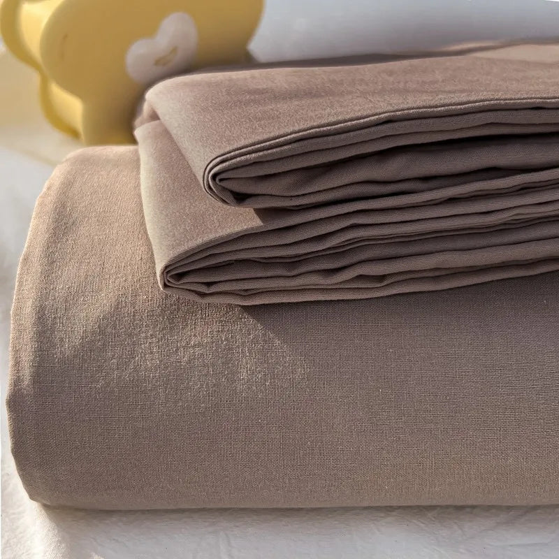 Organic Cotton Percale Bed Sheet Set with Pillowcases