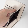 Slim PU Leather Zipper Wallet with Floral Detail