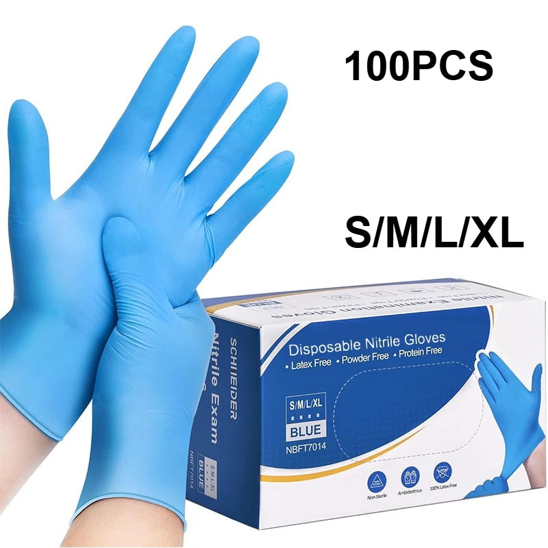 Blue Nitrile Disposable Gloves – Latex-Free, Powder-Free Protection for Home & Work
