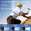 Portable Waist Fan with Flashlight & Power Bank