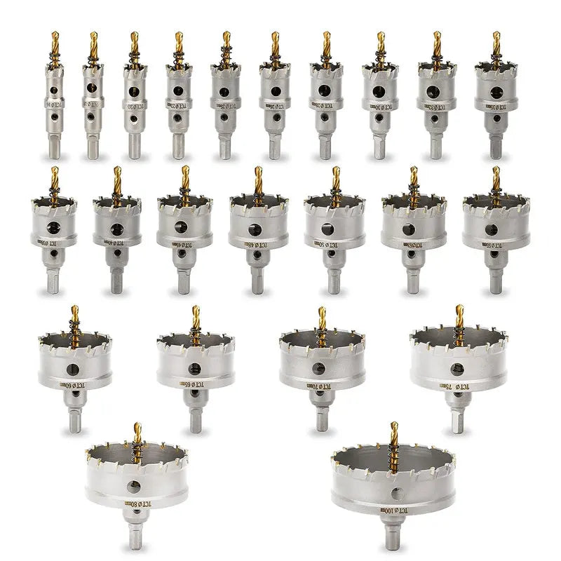 TCT Carbide Hole Saw Kit with Pilot Drill Bit