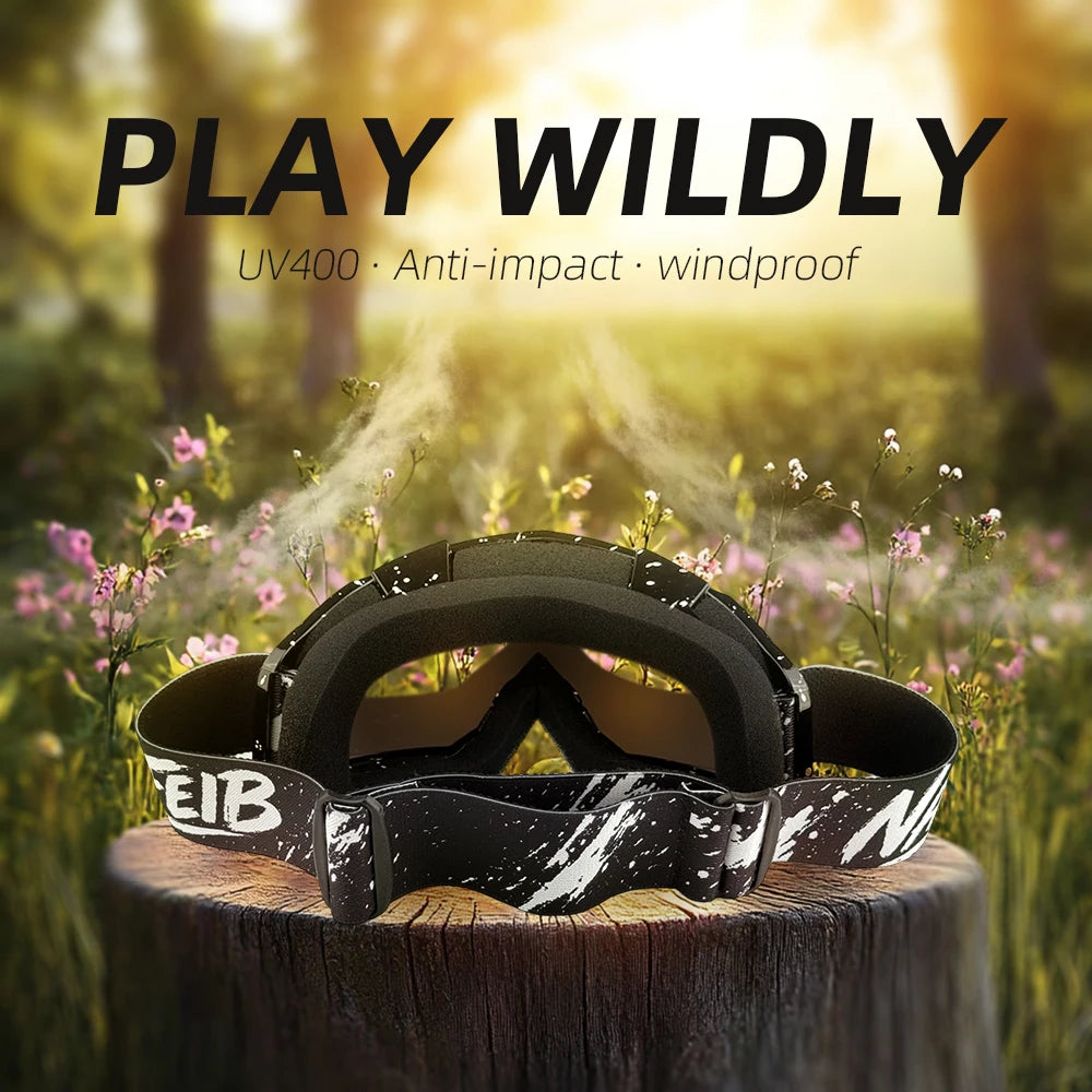Anti-UV Motorcycle Goggles with Windproof Protection