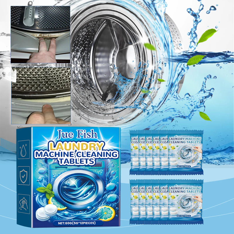 Washing Machine Cleaning Tablets – Effervescent, Odor Eliminating (12 Count)