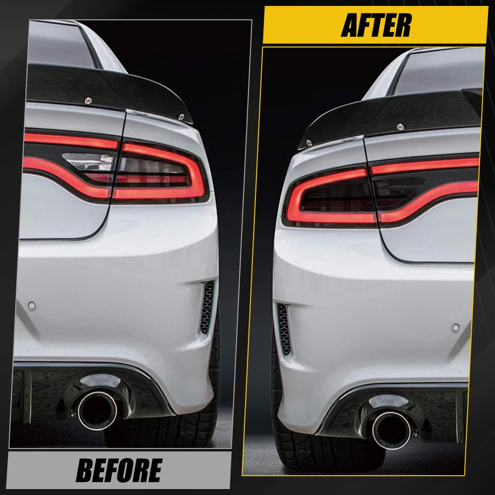 Smoked Tail Light Tint Overlays for Dodge Charger (2015-2022)